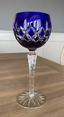Buy AJKA Crystal - Arabella - Hock Wine - Cobalt Blue Glass 8 1/4” - Great W/ Tags! • 51.25£