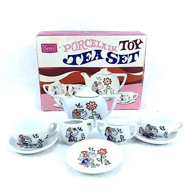 Buy Vintage Sears Porcelain Toy Tea Set 11 Piece Set Service 3 Childrens Play Party • 9.31£