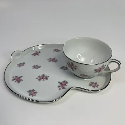 Buy Vintage Noritake Rose Palace #5539 Fine Bone China Tea Cup And Snack Tray Set • 13.76£
