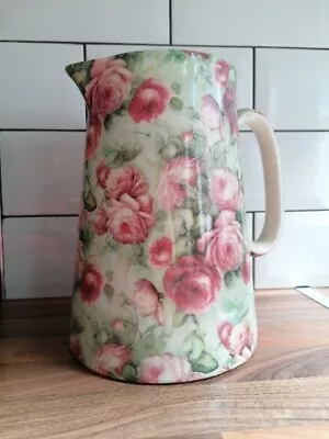 Buy Large Crown & Burslem Pottery Jug Floral Flowers • 15£