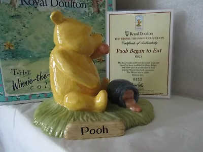 Buy Pooh Began To Eat Wp28 Large Size Limited Edition Royal Doulton Disney New & Box • 39.95£