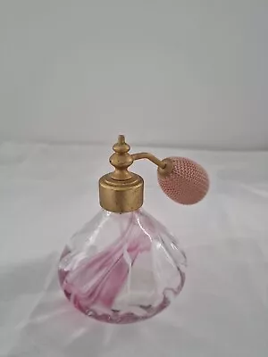 Buy Vintage CAITHNESS Pink Glass Swirl Atomiser Perfume Bottle Kitsh Retro • 15£