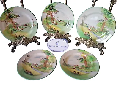 Buy Royal Doulton Seriesware Side Plates Qty 5 - Springtime In England Pattern D4933 • 20£
