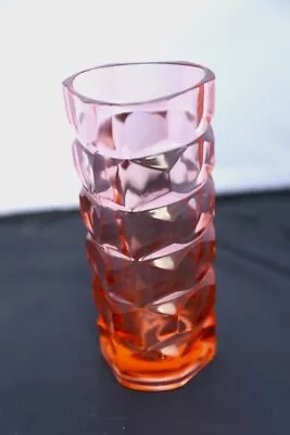 Buy Vintage 1960s LUMINARC French  Glass Pink ROSALINE Vase • 7.99£