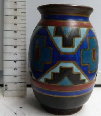 Buy Vintage Holland Antique Gouda Candia Pottery Vase 1930's • 20£