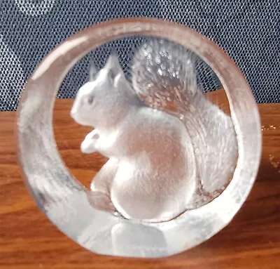 Buy Signed Mats Jonasson Lead Crystal Squirrel • 11.99£