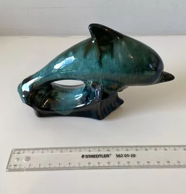 Buy BLUE MOUNTAIN POTTERY BMP Canada Vintage Turquoise Dolphin 7 Inches Approx • 10.35£