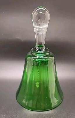 Buy Vintage Green Glass Bell With Glass Ball 6.25  • 6.99£