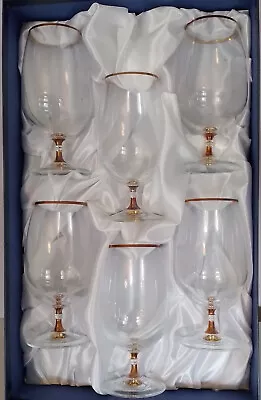 Buy NEW Bohemia Crystal 6x Wine Glasses In Presentation Box • 15£