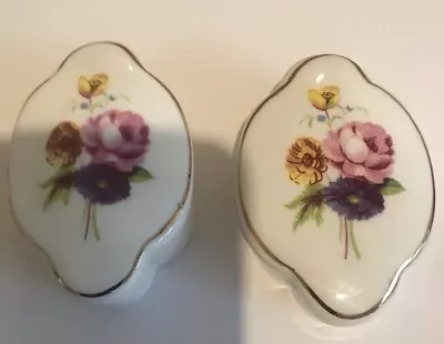 Buy A Matching Pair Of Vintage Royal Adderley China 'Floral'  Pill / Trinket  Box • 5£