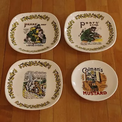 Buy Four Vintage Lord Nelson Pottery Dishes Plates - Pears, Colman's, Van Houten's • 5£