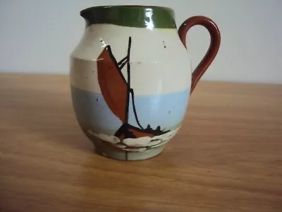 Buy A Vintage Torquay Devon Motto Ware Fishing Boat Scene Cream Jug • 3£