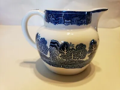 Buy Vintage Myott Son & Co England Blue Willow Creamer Pitcher 4 Inches Tall • 8.39£