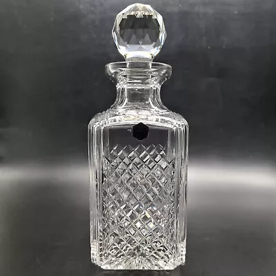 Buy Stuart Crystal Decanter Square Diamond Pattern With Stopper Clear Cut Glass • 39.95£