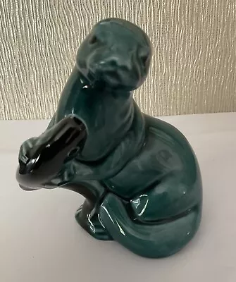 Buy POOLE POTTERY OTTER WITH FISH (11cm HIGH) • 4.95£