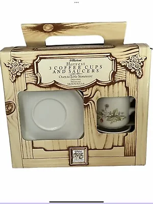 Buy St Michael Vintage M&S Harvest Set Of 3 Coffee Cups & Saucers New In Box • 23.99£