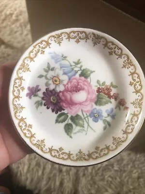 Buy Crown Staffordshire JA Bailey Beautiful Floral Design Fine Bone China Plate 19cm • 4.50£