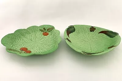 Buy 2 X Carlton Ware England Salad Leaf Serving Dishes With Tomato & Gum Leaf Detail • 12£