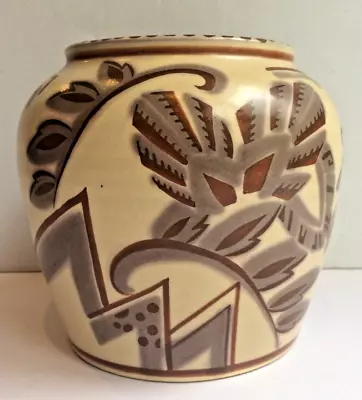 Buy Art Deco Hand Painted Poole Pottery Vase Rene Hayes /LW Pattern 486 • 285£