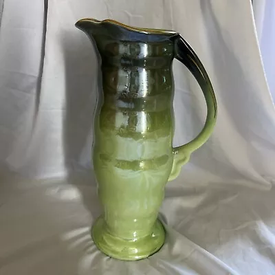 Buy Vintage Maling Large Pottery Lustre Green Jug • 32£