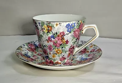 Buy Lord Nelson Ware Tea Cup And Saucer - Floral Chintz • 12.67£