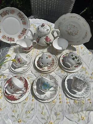 Buy Vintage Bone China Afternoon Tea For Six Including Teapot VGC • 32£