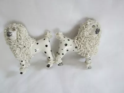 Buy Pair Small Antique Miniature Encrusted Staffordshire ? Poodles , For TLC • 3.99£