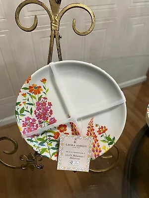 Buy LAURA ASHLEY Melamine Pop Of Color Spring Floral 7.5” Appetizer Set/4 Plates • 27.95£