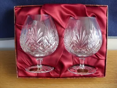 Buy Royal Doulton International Crystal * Pair Of BRANDY GLASSES * Unused Boxed VGC • 16.99£