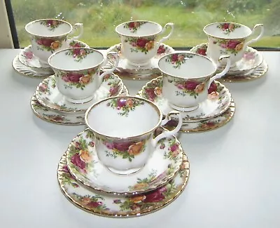 Buy Royal Albert China Old Country Roses England  18PC Cups Saucers Plates 1st • 45£