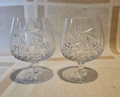 Buy Lead Crystal Brandy Glasses, Set Of 2, Vintage, Glassware • 12£