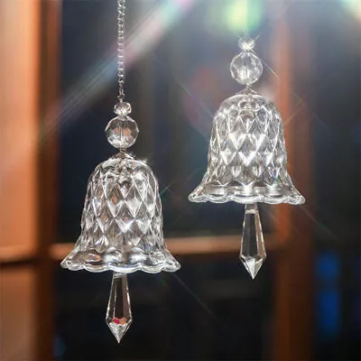 Buy Wind Chimes Pendant Bell Glass Rainbow Crystal Window Ornaments Christmas • 14.46£