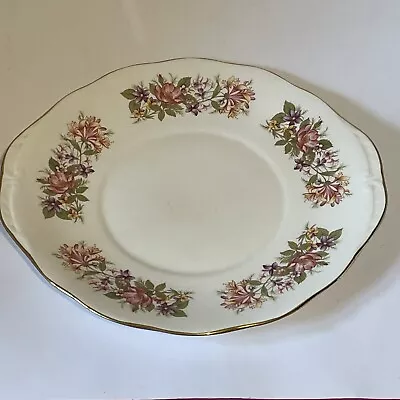 Buy Colclough Wayside Cake Plate Bone China 10 Inch Floral Gilt Edged Plate Party • 15.99£