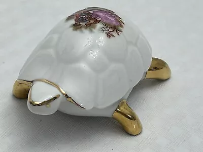 Buy Vintage Limoges France Turtle Trinket Box Porcelain Miniature Figure 3” • 18.67£