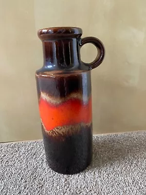 Buy West German Vintage Pottery Vase 8  Red Brown 401 20 • 24.99£