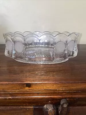 Buy Vintage Fostoria Clear Coin Glass Deep Oval Serving Bowl Dish • 17.24£