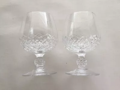 Buy Cut Glass Brandy Glasses Pair Clear 5 Ins Tall • 5£