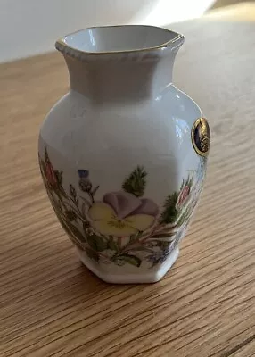 Buy AYNSLEY Wild Tudor English Fine Bone China 3.5 In Gilded Vase Ideal Sweet Gift • 7.95£
