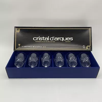 Buy 6 X Cristal D'arques Chantilly Beaugency 12cl Crystal Glasses • 29.99£