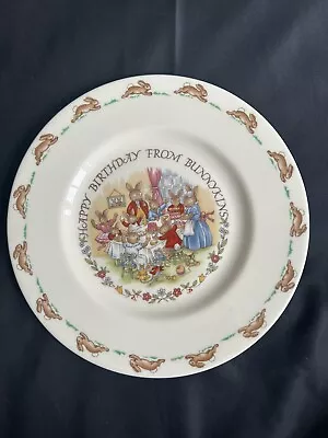 Buy Royal Doulton Happy Birthday From Bunnykins 8” Plate English Fine Bone China • 9.99£