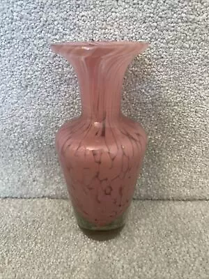 Buy Pretty Small Vintage Phoenician Pink Glass Vase Signed Malta • 12.95£