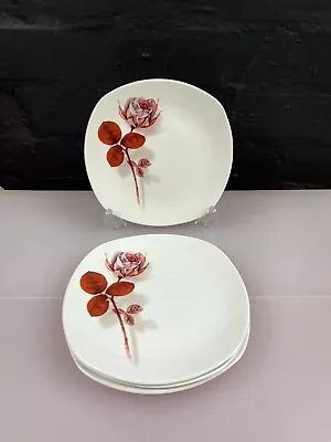 Buy 4 X Midwinter Shadow Rose Stylecraft Tea / Side Plates 17 Cm Wide Set • 15.99£