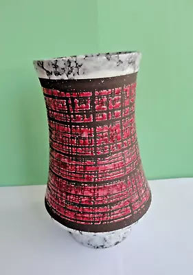 Buy Textured Marbled Grey And Red Marked Foreign (possibly West German) Vase • 14£