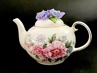 Buy Royale Stratford Country Cottage Teapot Collection Border Peonies, England • 60.57£