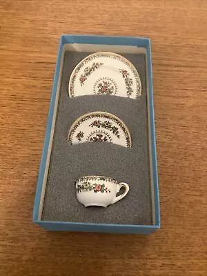 Buy Vintage Miniature Coalport Ming Rose Trio Cup / Saucer/ Plate /Original Box • 10£
