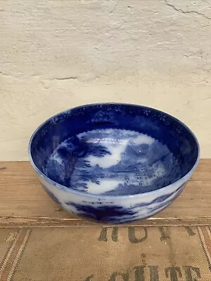 Buy Antique Royal Staffordshire  Jenny Lind  Flow Blue Bowl | Burslem England • 14£