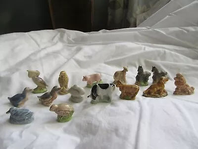 Buy 15 Vintage Wade Whimsie  Figures -  Farm Animals, Wild Birds And Dogs • 10£