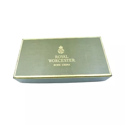 Buy Vintage Royal Worcester Bone China Gold & Green Box Trinket Jewellery Box • 7.95£