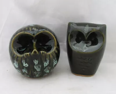 Buy 2 Vintage Lotus Pottery [michael Skipwith] Animals, Green Hedghog & Owl • 4.99£