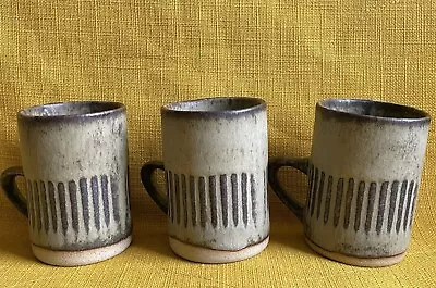 Buy Tremar Pottery Coffee Cups Vintage Set 3 Cornish Tea Mugs • 15.99£